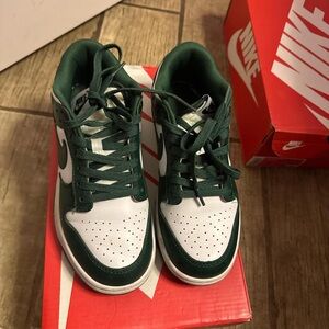 Nike Dunk Low Retro in Green and White